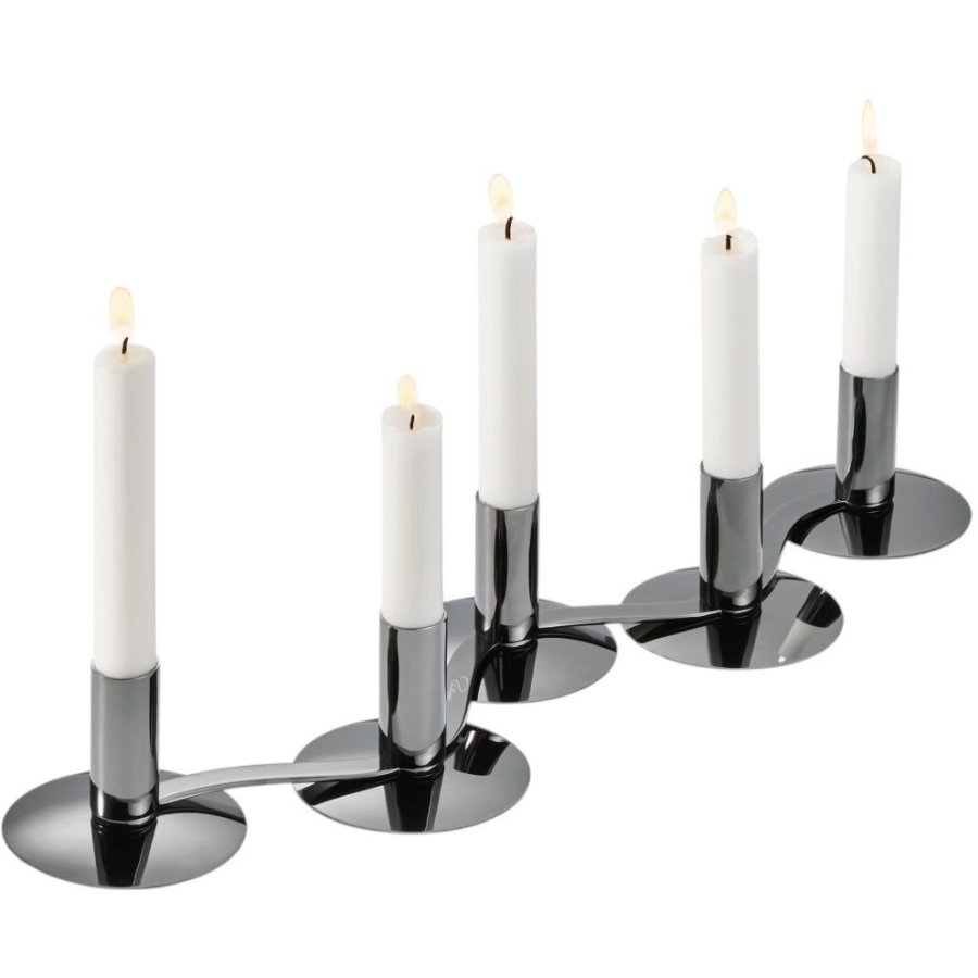 Philippi QUINTETT Kerzenstnder H8 cm, Schwarz Verchromt