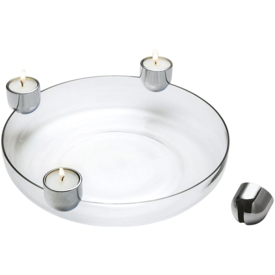 Philippi ARENA Skl/Fyrfadsstage 30 cm, Klar/Krom