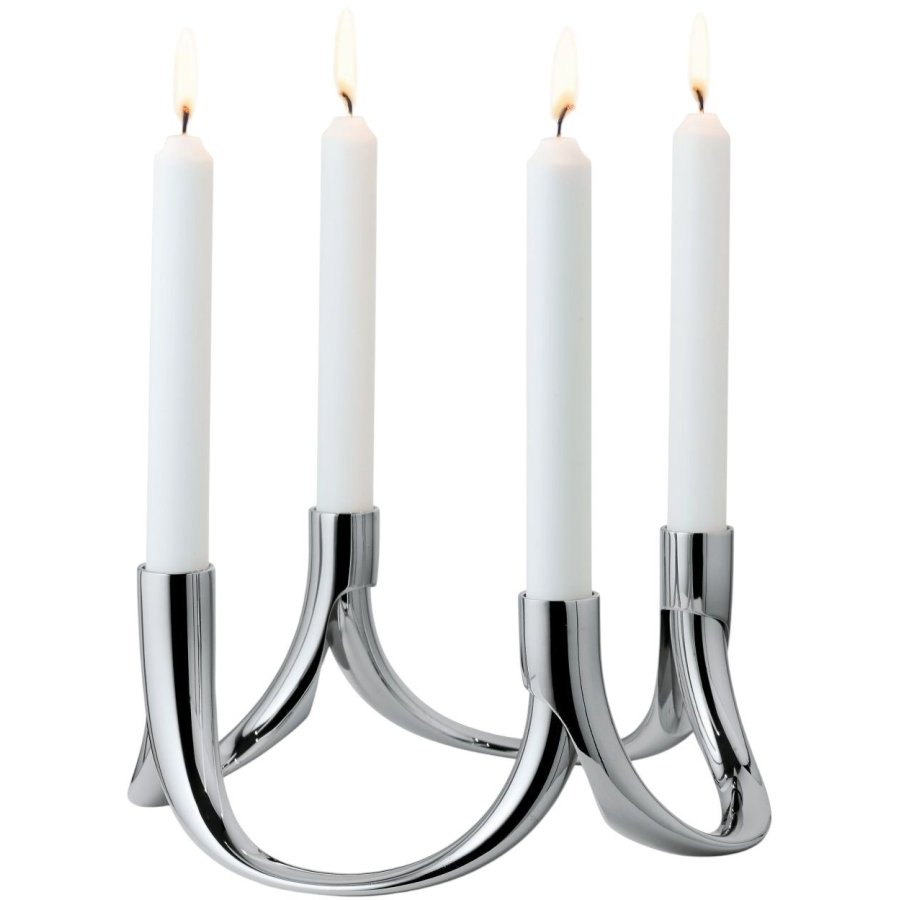 Philippi BOW Kerzenständer 2-teilig 17 cm, Blank