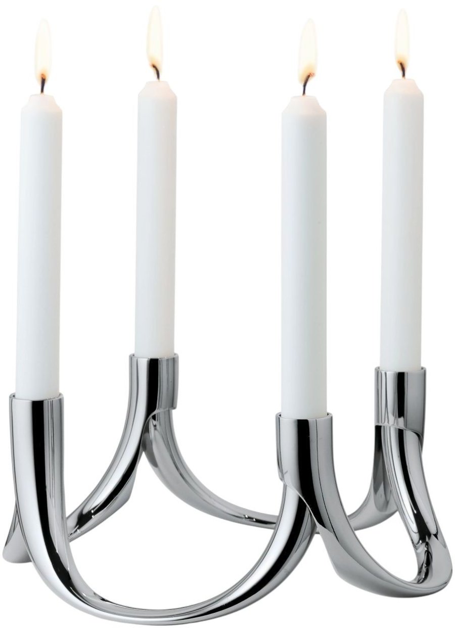 Philippi BOW Kerzenständer 2-teilig 17 cm, Blank