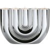 Philippi DOUBLE U Fyrfadsstage H15 cm, Krom