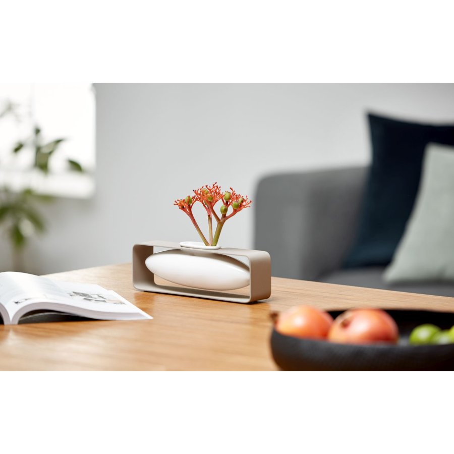 Philippi FLOAT Vase H8 cm, Hvid/Stl