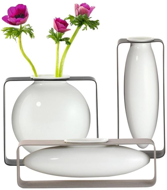 Philippi FLOAT Vase H8 cm, Hvid/Stl