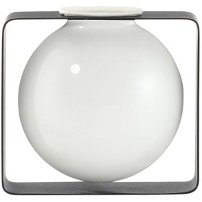 Philippi FLOAT Vase H17 cm, Wei/Stahl