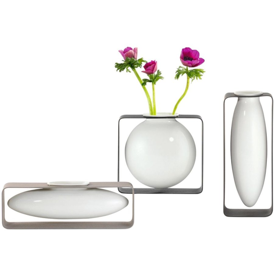 Philippi FLOAT Vase H23 cm, Hvid/Stl