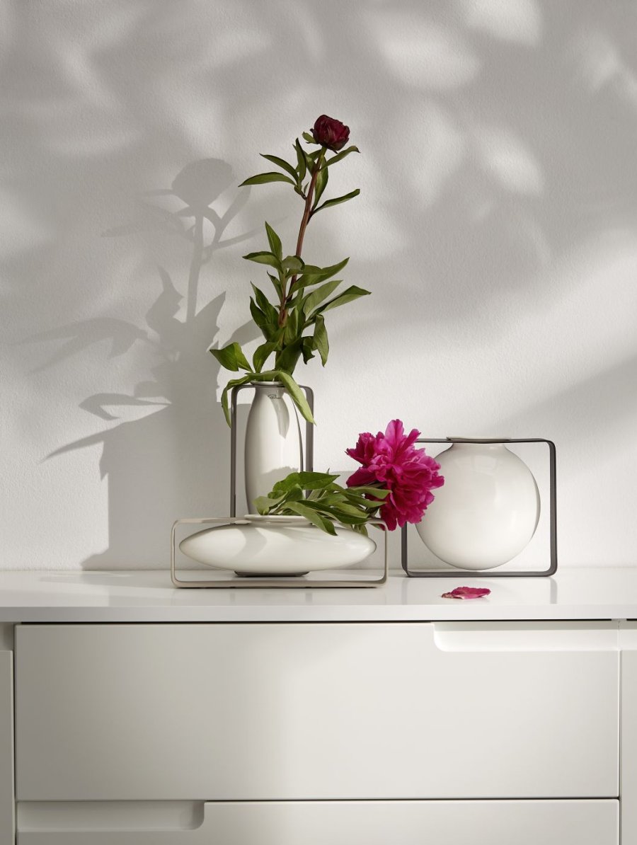 Philippi FLOAT Vase H23 cm, Hvid/Stl
