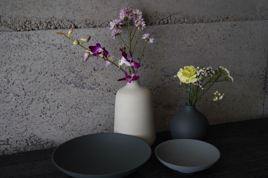 Philippi LIM Vase H16 cm, Mrkegrn