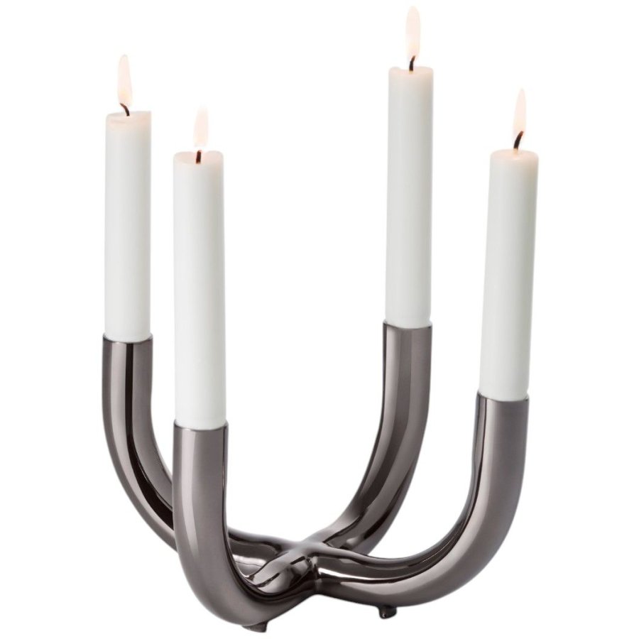 Philippi SALONE Lysestage H12 cm, Sort