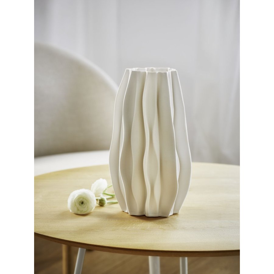 Philippi PLISSEE Vase H30 cm, Hvid