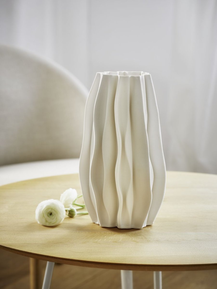 Philippi PLISSEE Vase H30 cm, Hvid