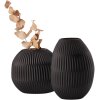 Philippi NOIR Vase H19 cm, Mat Sort