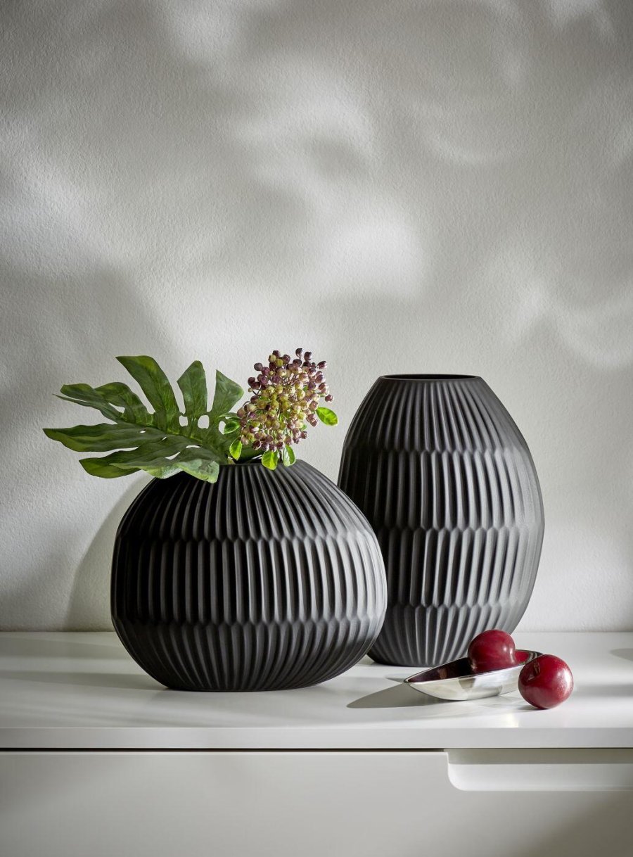 Philippi NOIR Vase H19 cm, Mat Sort