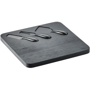 Philippi FORMAGE Ksemesser m. Schneidebrett 4-teilig, Schwarz