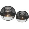 Philippi LUNA Fyrfadsstage H11 cm, Blank/Sort
