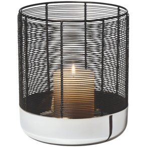 Philippi LUNA Lanterne H21 cm, Blank/Sort