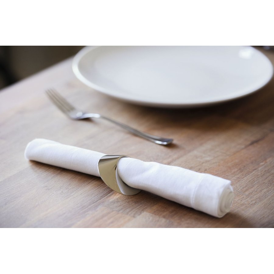 Philippi SWIRL Servietringe 4 stk. 6 cm, Blank