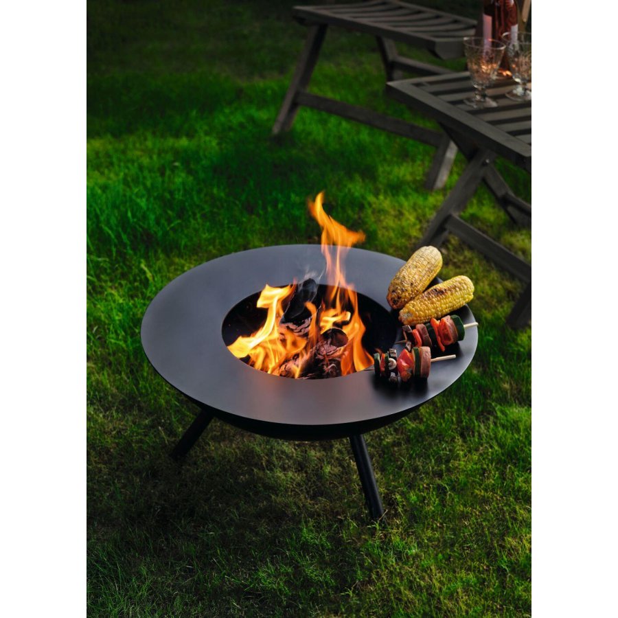 Philippi FLAMES Lagerfeuerschale 56 cm, Schwarz