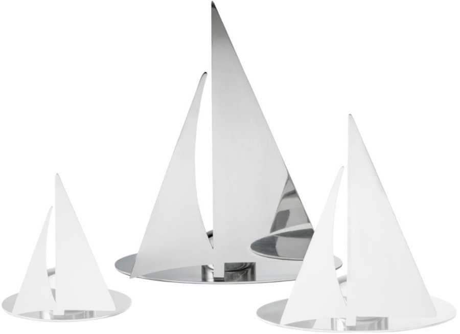 Philippi REGATTA Fyrfadsstage H23 cm, Blankt Stl