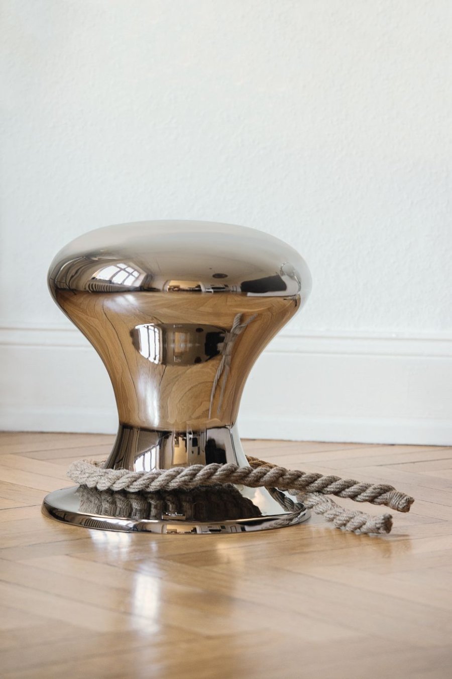 Philippi HAMBURGER Hocker mit Bindfaden H42 cm, Blank