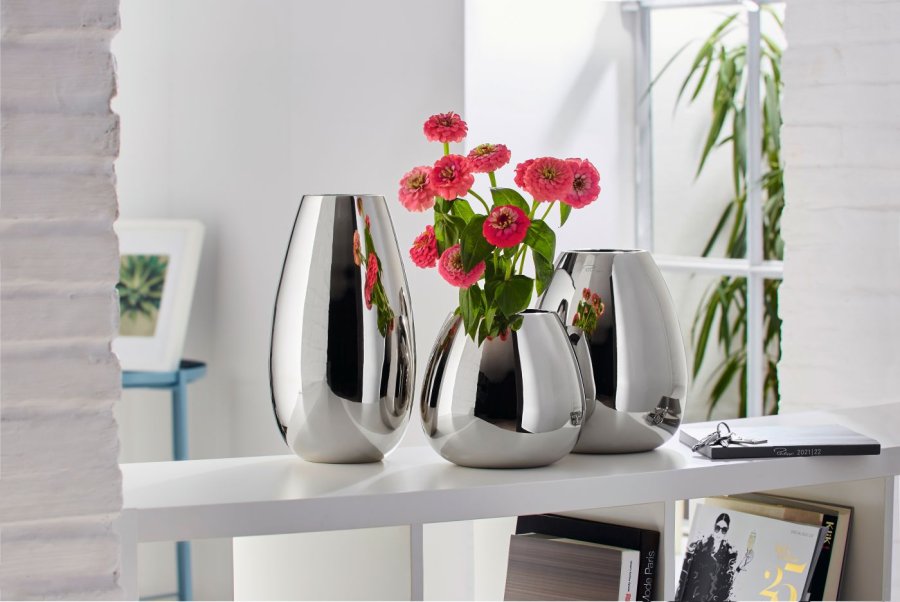 Philippi ANAIS Vase H18 cm, Blankt Stl