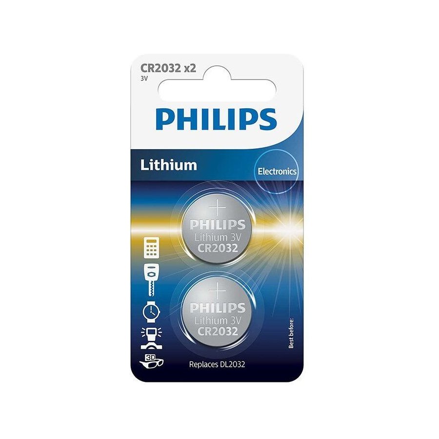 Philips Minicell CR 2032-batteri 2 stk.