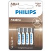 Philips Alkaline AAA-batteri 4 stk.