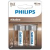 Philips Alkaline D-batteri 2 stk.