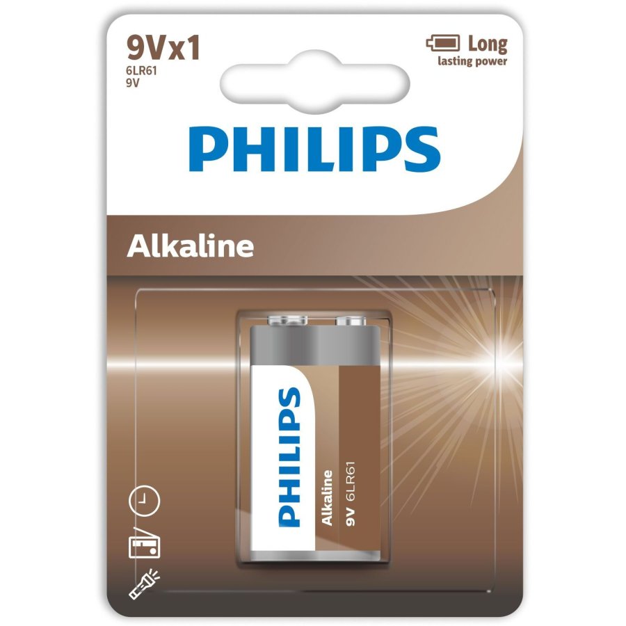 Philips Alkaline 9V-batteri