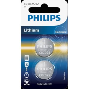 Philips Minicell CR 2025 Batterie 2er Set