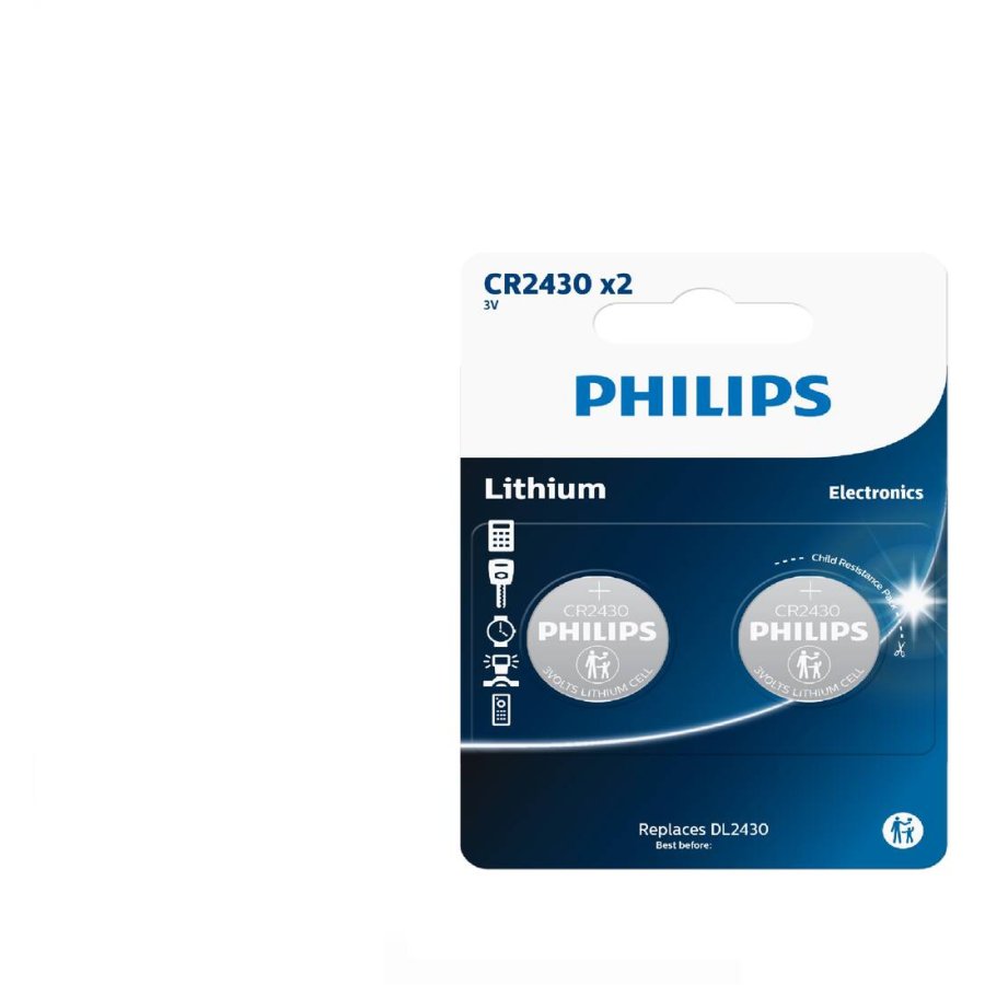 Philips Minicell CR 2430-batteri 2 stk.