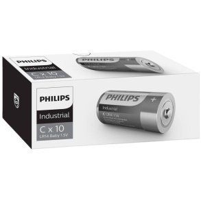 Philips Industrial C-batteri 10 stk.