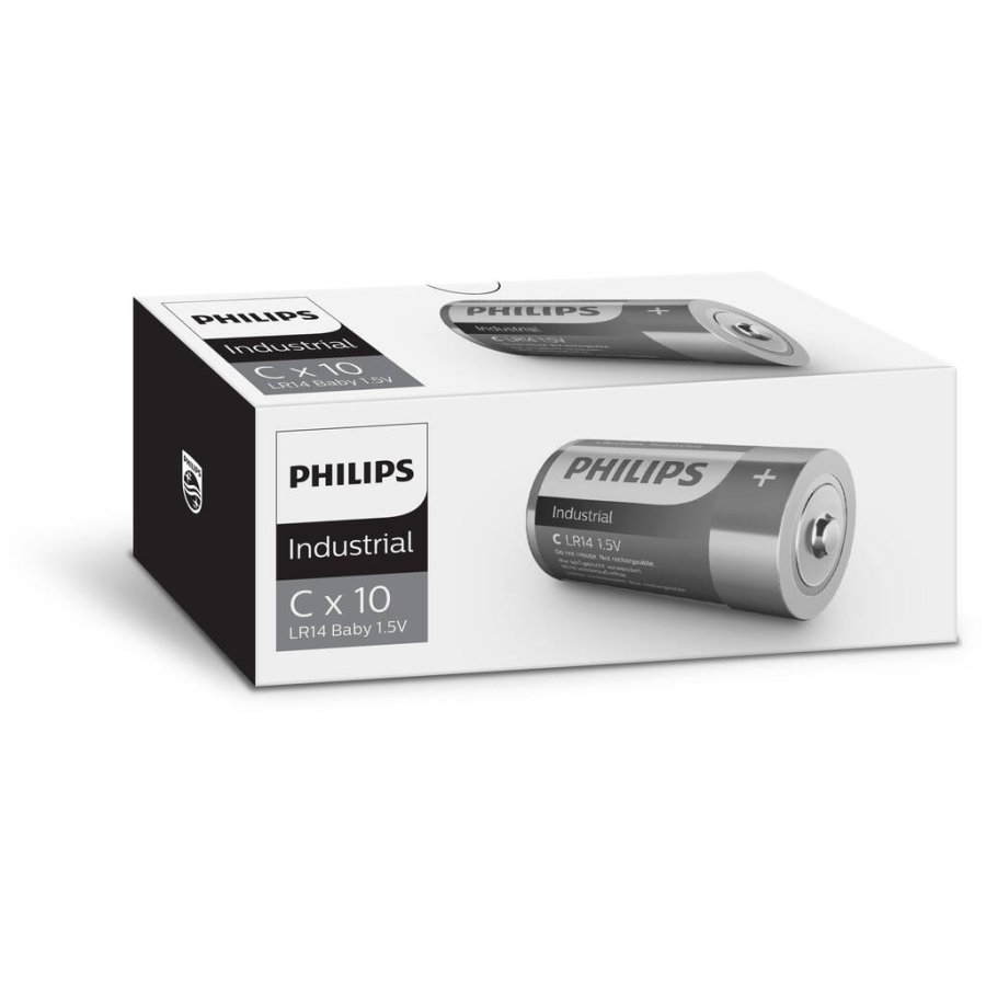 Philips Industrial C-batteri 10 stk.