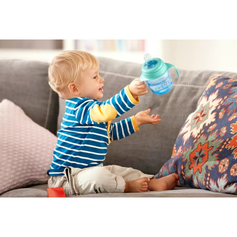 Philips Avent Trinklernbecher mit Aufsatz 200ml, Blau