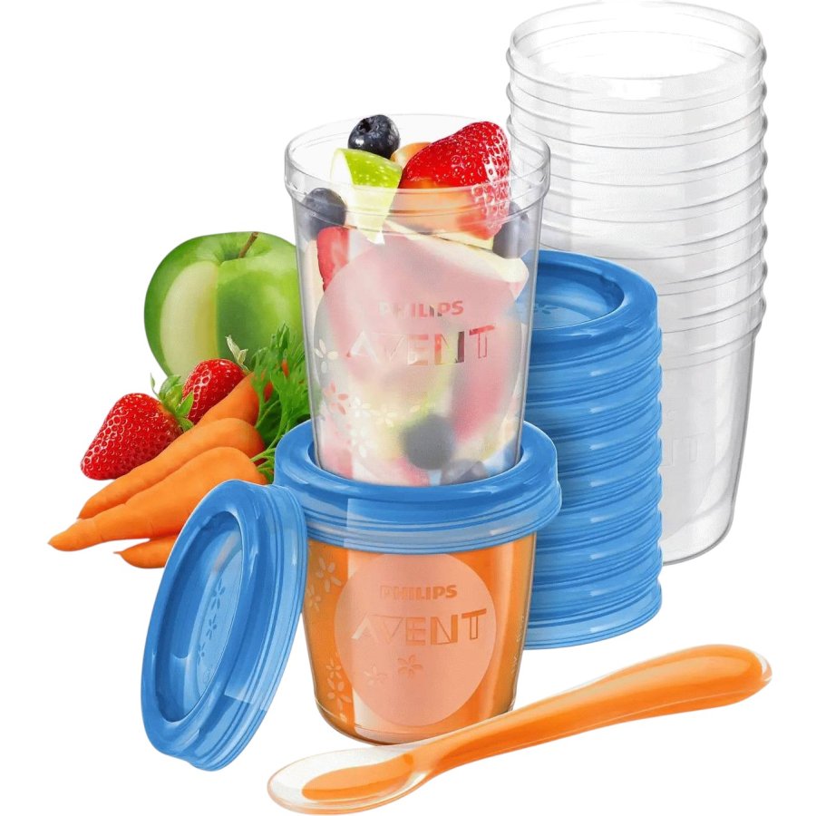 Philips Avent Aufbewahrung für Nahrung 10er Set, Hellblau