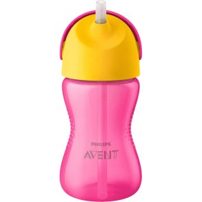 Philips Avent Strohhalmbecher 300ml, Rosa/Gelb