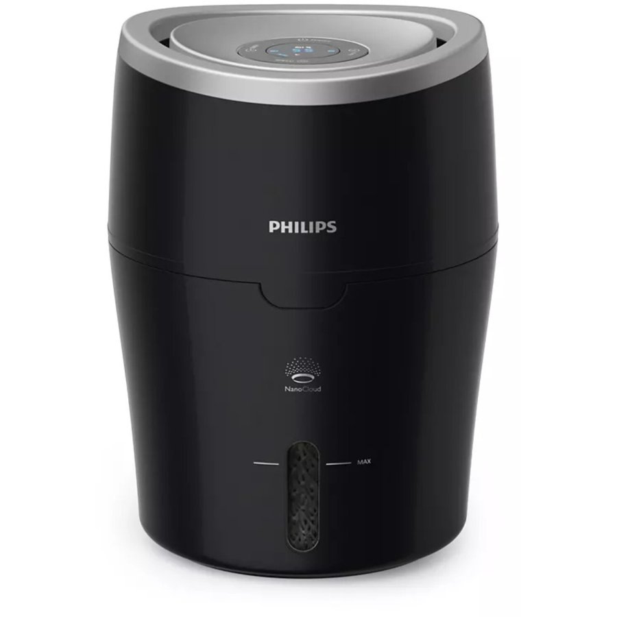 Philips 2000er Serie Luftbefeuchter, Schwarz/Silber