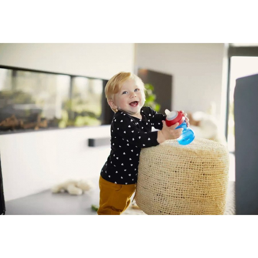 Philips Avent Trinklernbecher mit Aufsatz 300ml, Blau/Rot