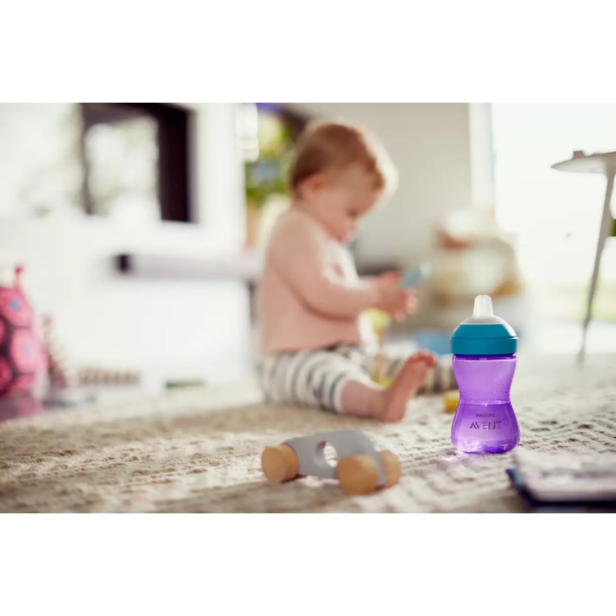 Philips Avent Trinklernbecher mit Aufsatz 300ml, Lagune/Lila