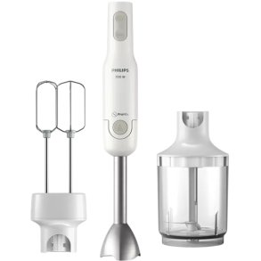 Philips Daily Collection ProMix Stabmixer mit XL-Zerkleinerer und doppelter Quirl, wei