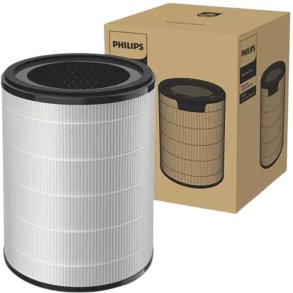 Philips Nanoprotect HEPA+AC-Filter, Wei/Schwarz