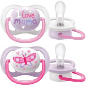 Philips Avent Ultra Air Sutter 0-6 mdr. 2 stk, Hvid/Lilla