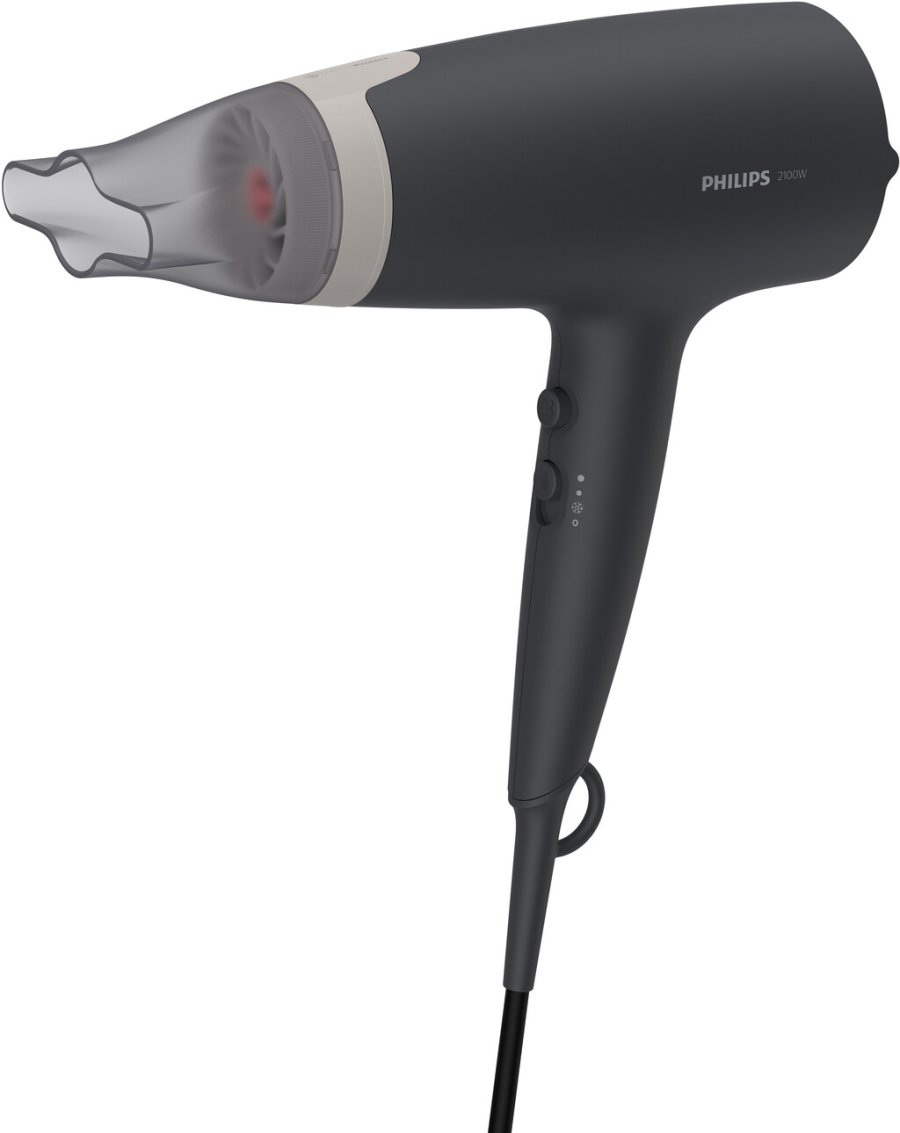 Philips Series 3000 Haartrockner, Schwarz/Grau