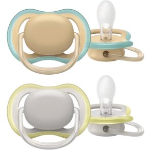Philips Avent Ultra Air Sutter 0-6 mdr. 2 stk, Gr�/Orange