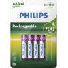 Philips AAA-batteri 700 mAh Genopladelig 4 stk.