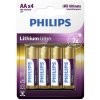 Philips Lithium Ultra AA-batteri 4 stk.