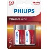 Philips Power Alkaline C-batteri 2 stk.