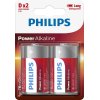 Philips Power Alkaline D-batteri 2 stk.