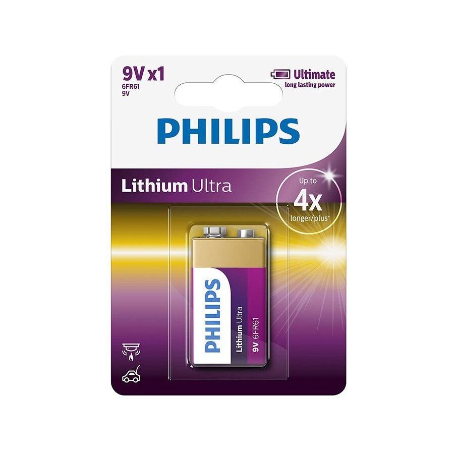 Philips Lithium Ultra 9V-batteri