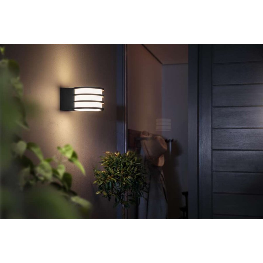 Philips Hue Lucca Wandlampe fr den Auenbereich 11,5 cm, Anthrazit