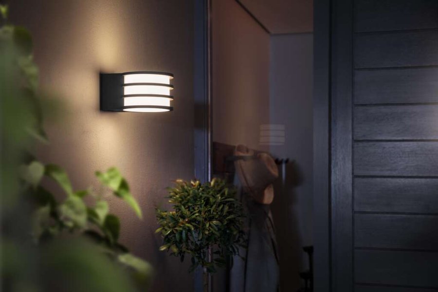 Philips Hue Lucca Wandlampe fr den Auenbereich 11,5 cm, Anthrazit